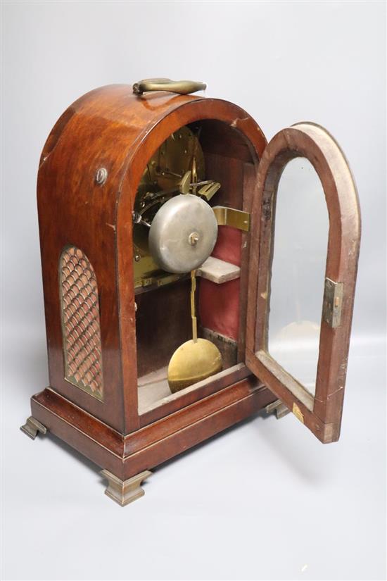 A Regency mahogany bracket clock signed Finer and Nowland, London, height 40cm